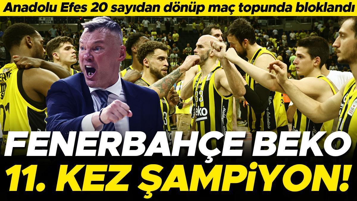 Fenerbahçe Beko 11. kez şampiyon! Anadolu Efes’in geri dönüşü yeterli olmadı